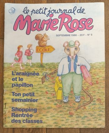 Rare Le Petit journal de Marie Rose N°5 1986 vintage