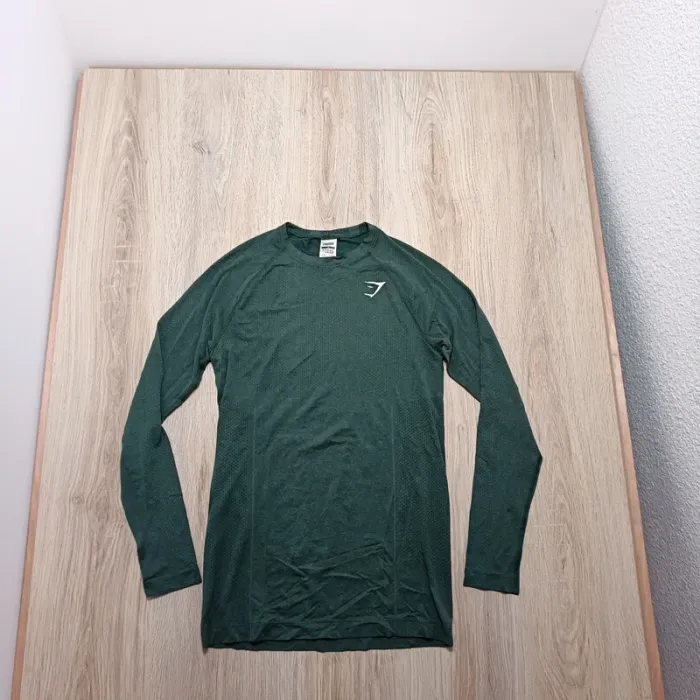 Hauts gymshark homme S vert teeshirt manche longue