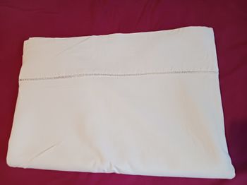 drap épais vintage liseret ajouré 2 pers