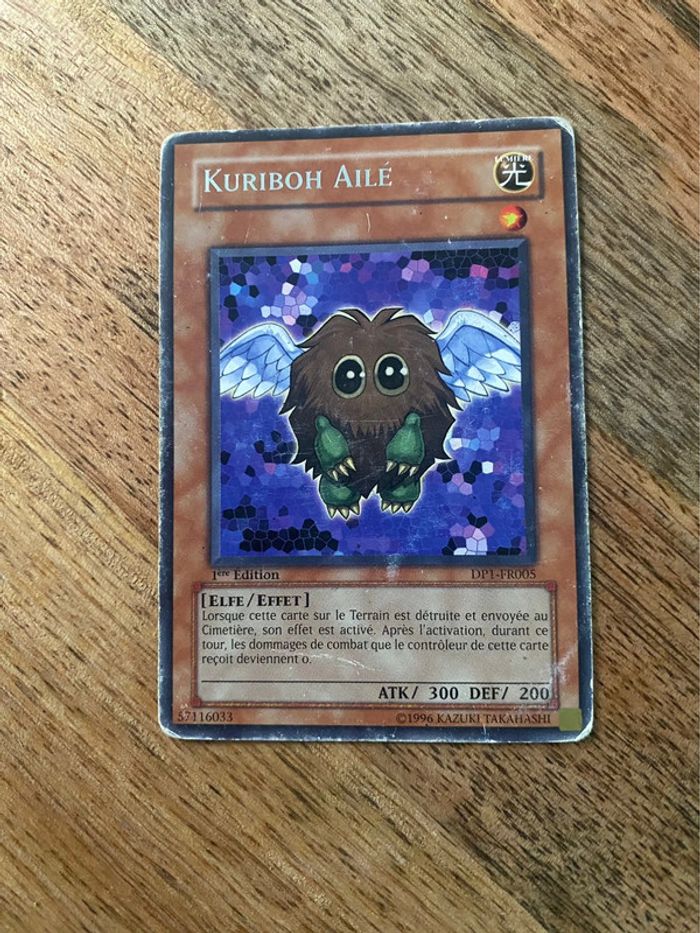 Carte Yu-Gi-Oh! Kuriboh ailé DP1-FR005 1ère édition 1996