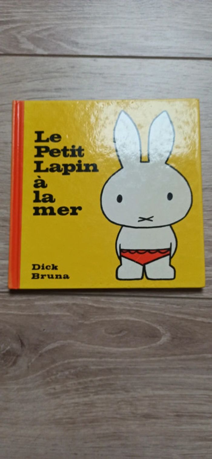 Livre vintage le petit lapin a la mer