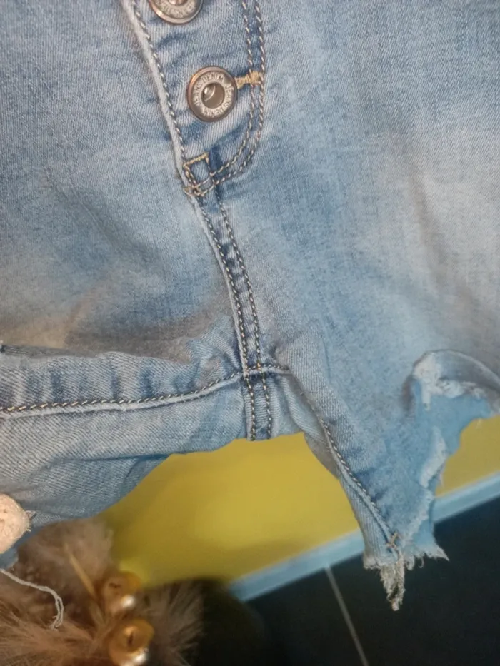Short en jean effet déchiré taille XL - photo numéro 5