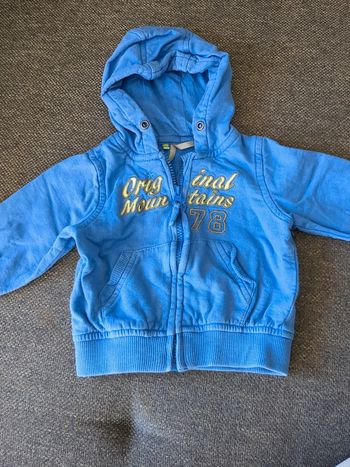 Gilet zippé pour bébé taille 12 mois bleu