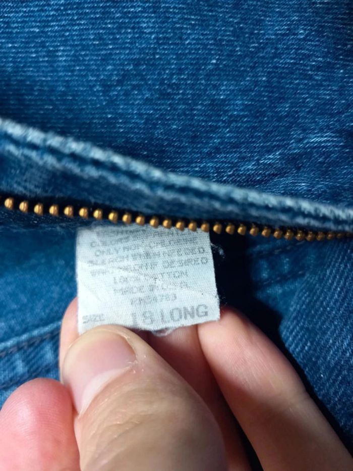 Jeans taille haute Lee vintage Bleu foncé en coton - photo numéro 6