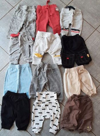 Lot 12 pantalons jogging garçon 3mois
