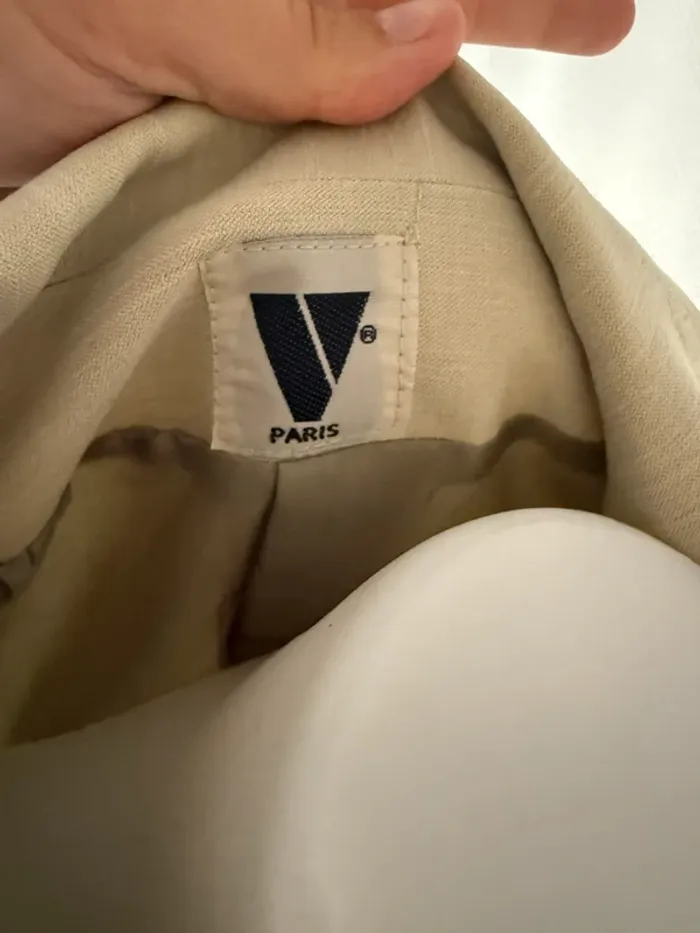 Blazer vintage à très bon état beige / vert taille 42 V Paris - photo numéro 8