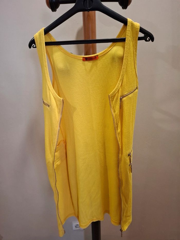 Robe jaune style casual chic – Taille 36 - photo numéro 3