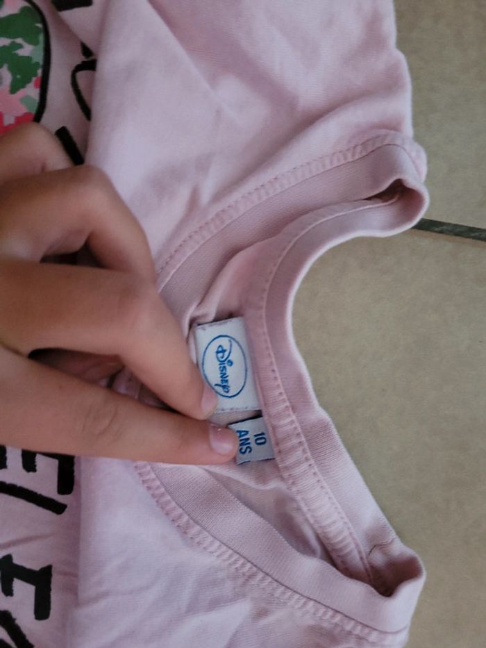 Tee-shirt manche longue rose 10 ans - photo numéro 3