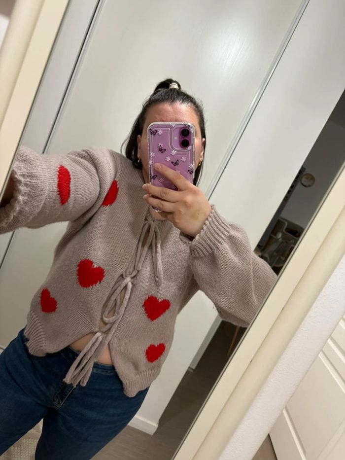Pull ouvert avec noeud - photo numéro 8