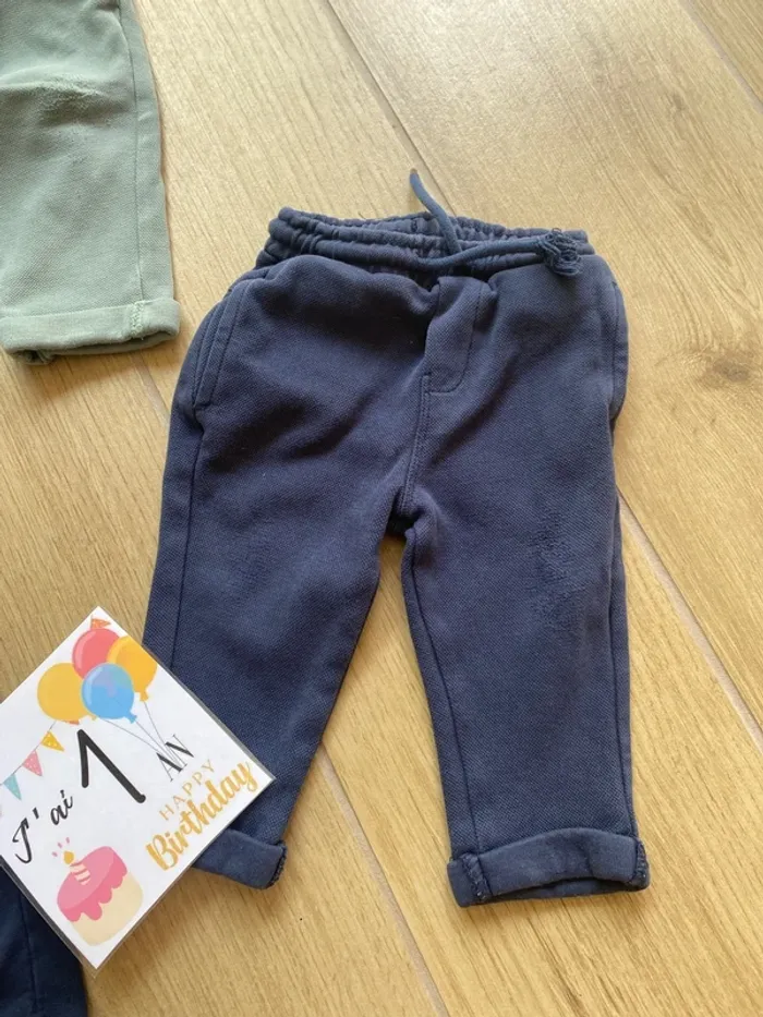 Lot 4 pantalons orchestra terre de marin Kiabi 12 mois garçon - photo numéro 4