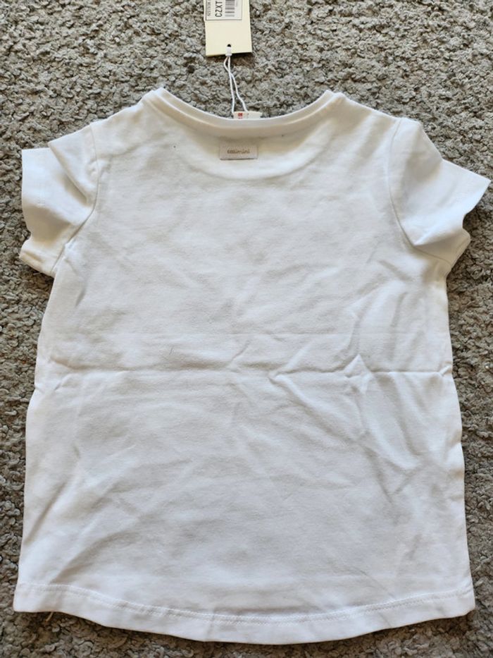 Tee-shirt Catimini blanc neuf 18 mois - photo numéro 4