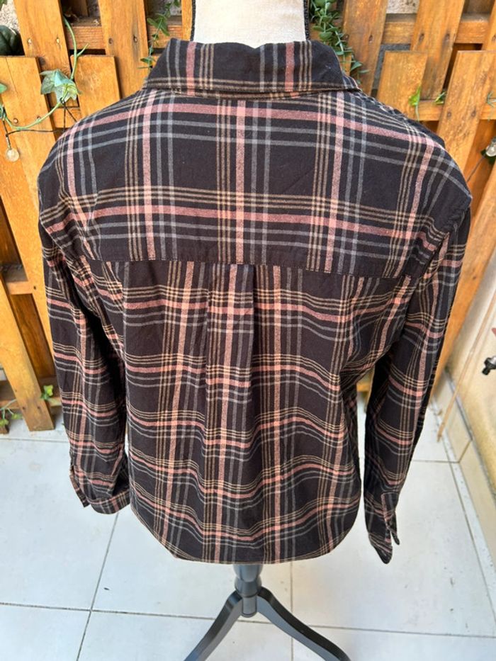 Chemise femme manches longues coton uniqlo taille xs noir et marron - photo numéro 4