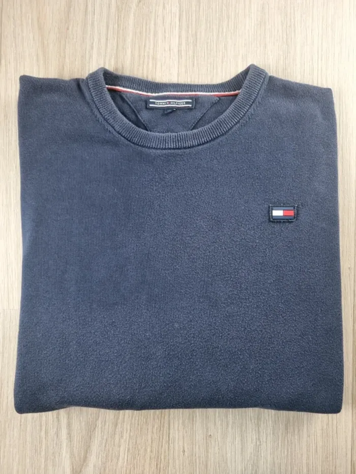 Pull col rond bleue Tommy Hilfiger Homme Taille M