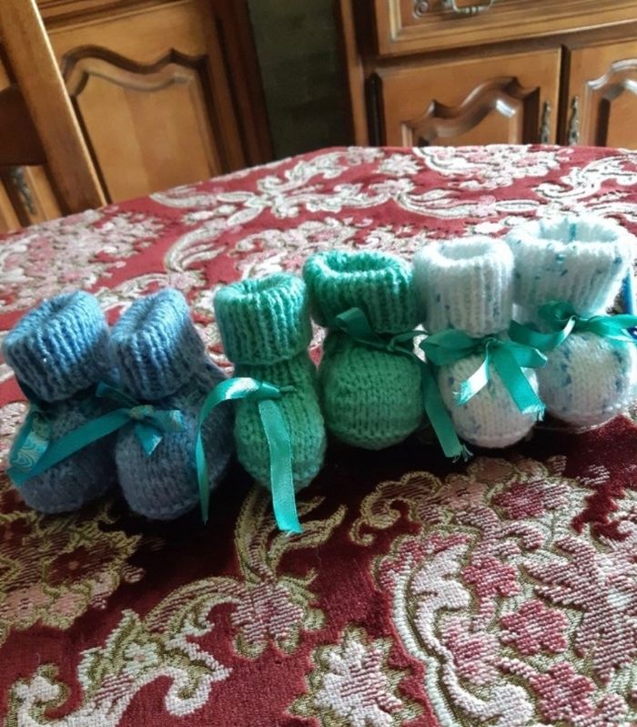 Paire de chaussons laine bébé