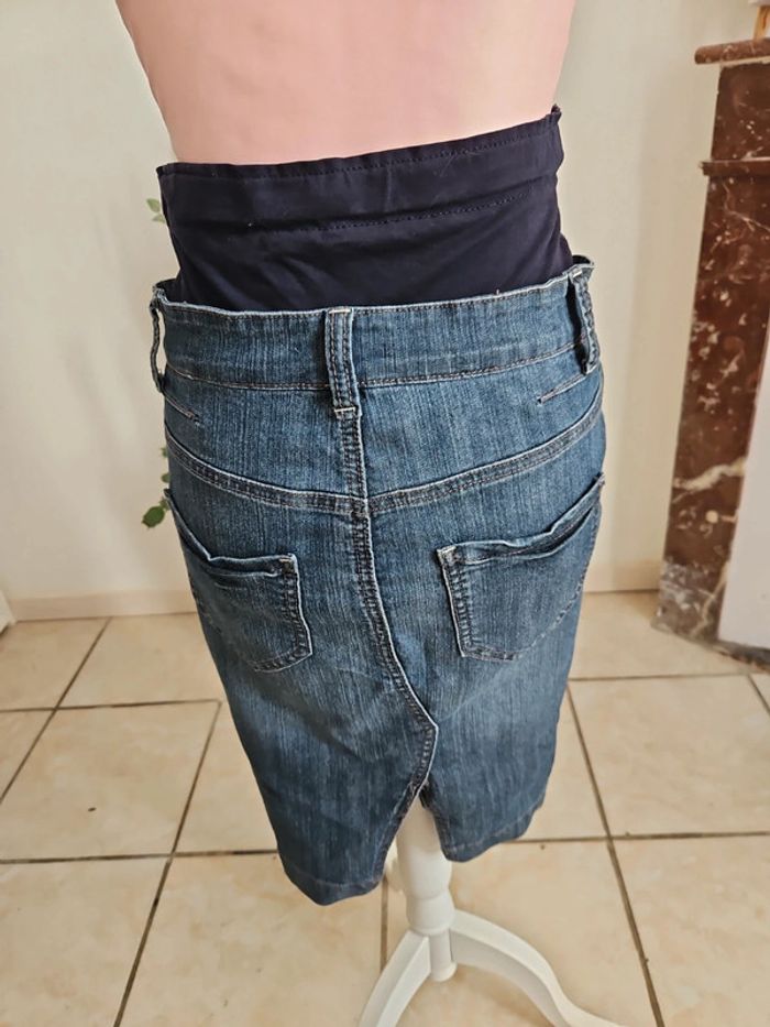 Jupe de grossesse en jeans - photo numéro 2