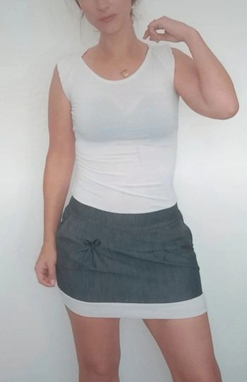 Mini robe t-shirt casual petites tailles