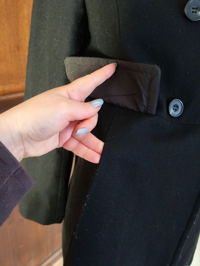 Manteau noir à capuche amovible Monoprix taille 38 made in Ukraine - photo numéro 8