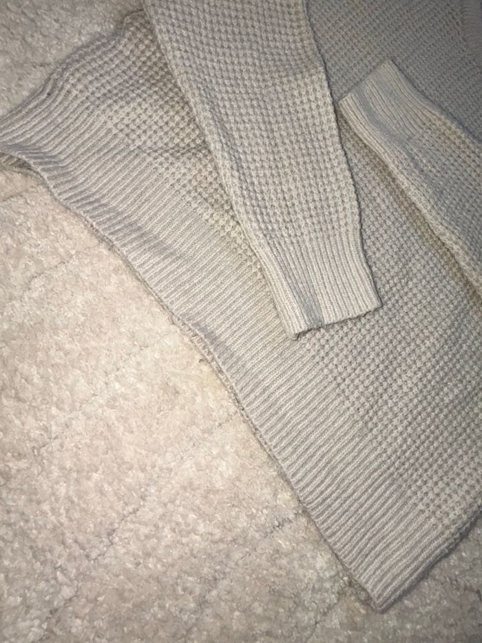 Pull beige en maille - photo numéro 4