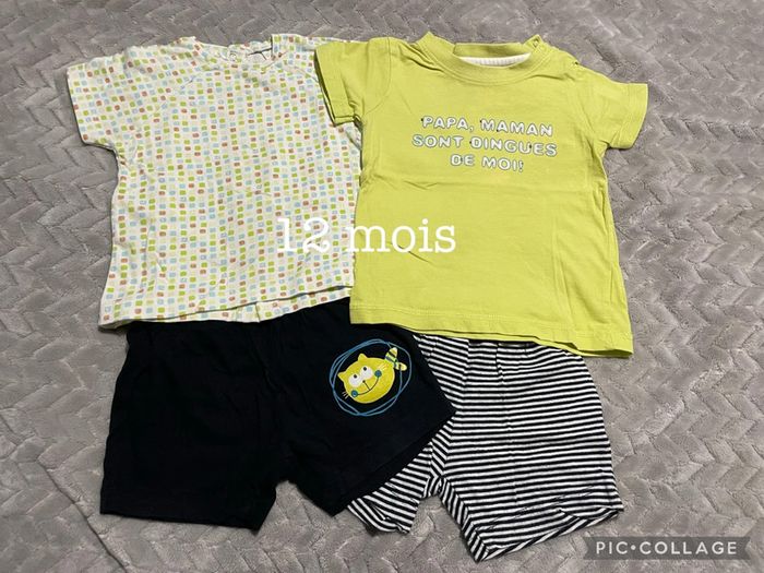 Ensemble shorts 12 mois