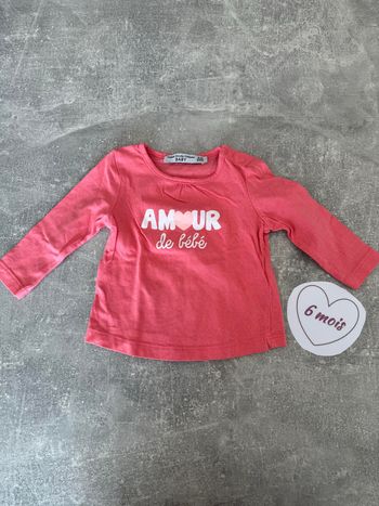 Tee-shirt ML 6 mois fille