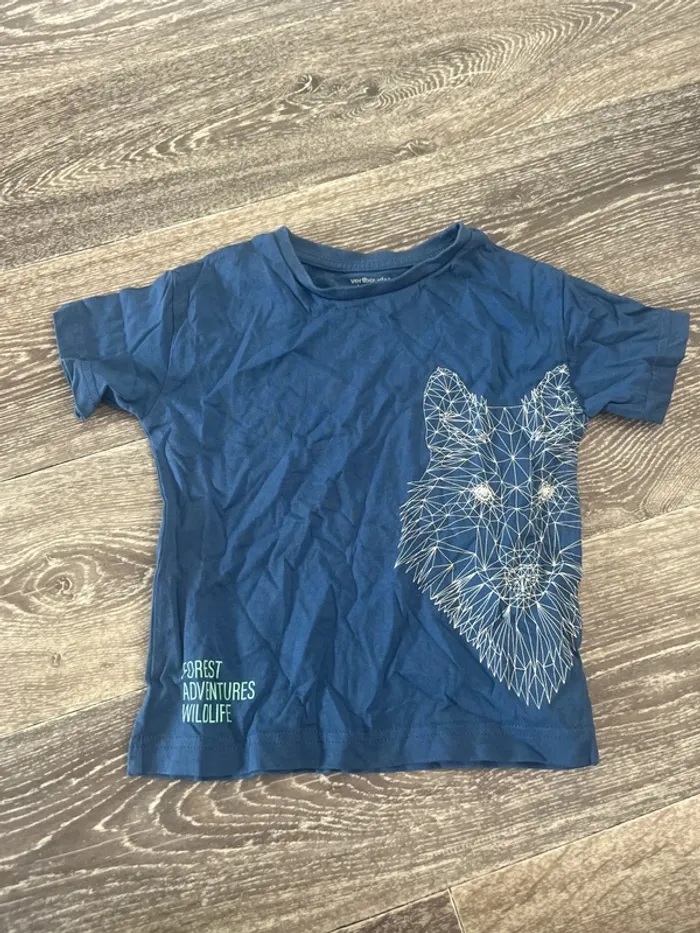 Tee shirt loup verbaudet 3 ans neuf