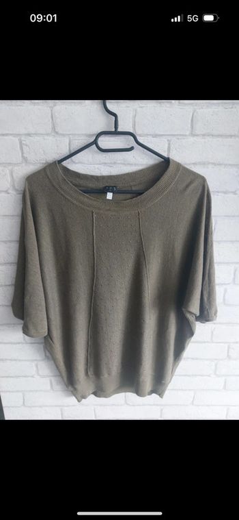 Tee-shirt large 100% lin 123 Paris taille 34 / 36