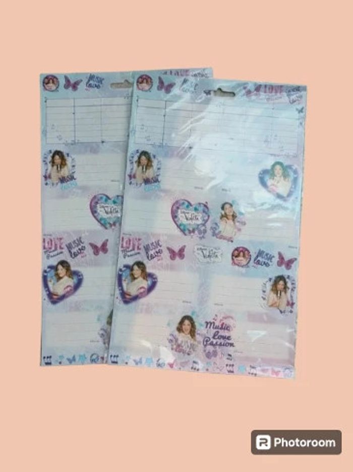 Étiquettes cahier