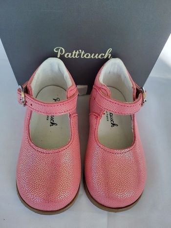 Chaussures fille  en cuir rose Point 19 Made in France 🇨🇵