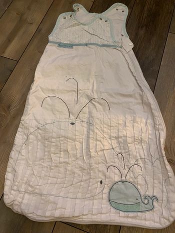 Gigoteuse légère blanche baleine 0-6mois