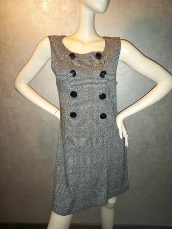 robe noire et blanche élasthane taille 42