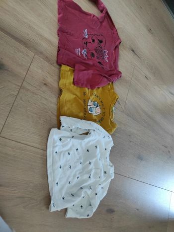 Lot de 3 t-shirt manches longues 6 mois