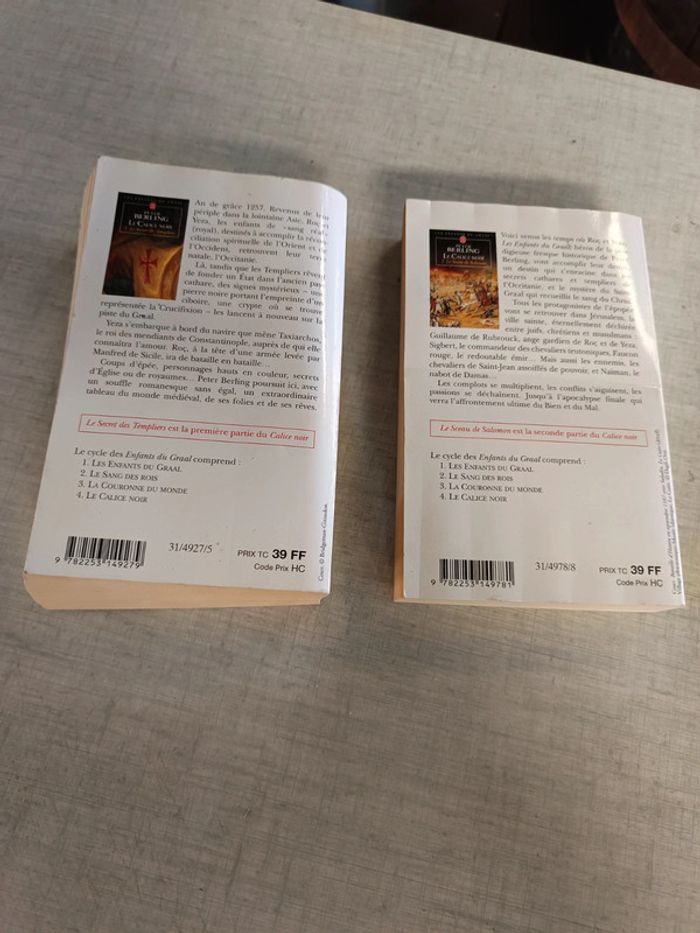 Lot 2 livres le calice noir 1 et 2 - photo numéro 2