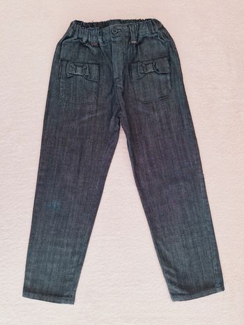 Pantalon effet jean Grain de Blé 36 mois bleu marine