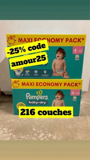 Pampers baby dry taille 4