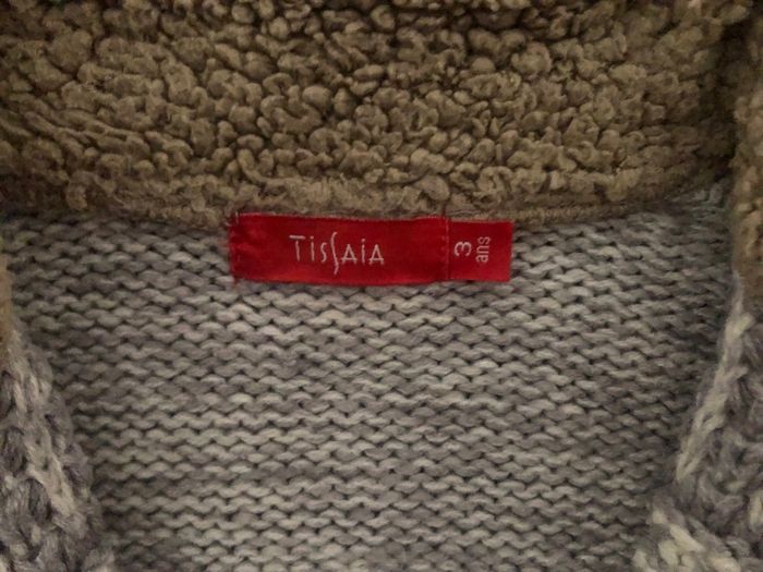 Gilet zippé laine, col fourrure  3 ans Tissaia - photo numéro 4