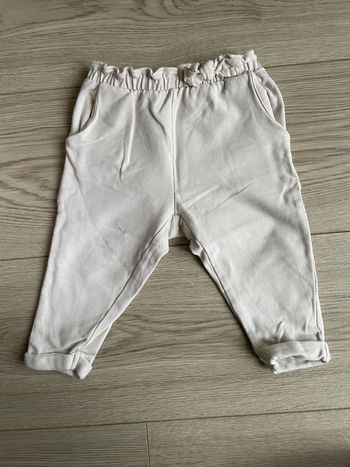Pantalon large zara beige / crème
