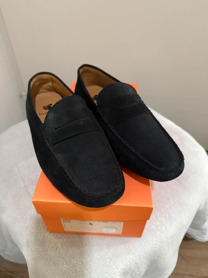 Bobbies - Mocassins en daim, Noir, Taille 45 - photo numéro 4