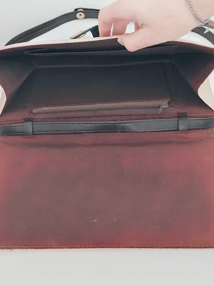 Pochette porté épaule cuir beige 80-90 / CHIC  - 29×1 - photo numéro 6