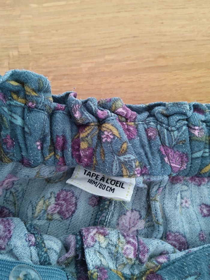 Pantalon léger vert fleuri - photo numéro 3