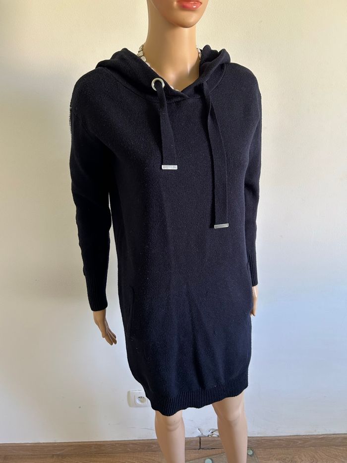 Robe pull bleue marine avec capuche Morgan taille XS TBE - photo numéro 2