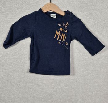 T-shirt manche longue marine  tape à l'œil 6 mois 68cm 