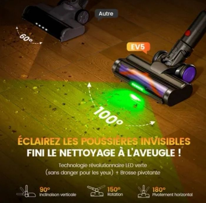 ASPIRATEUR BALAI SANS FIL ERABROS EV5 - photo numéro 7