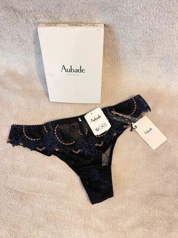 Aubade - Tanga Amour Precieux - Bleu, Taille 1 (XS/S)