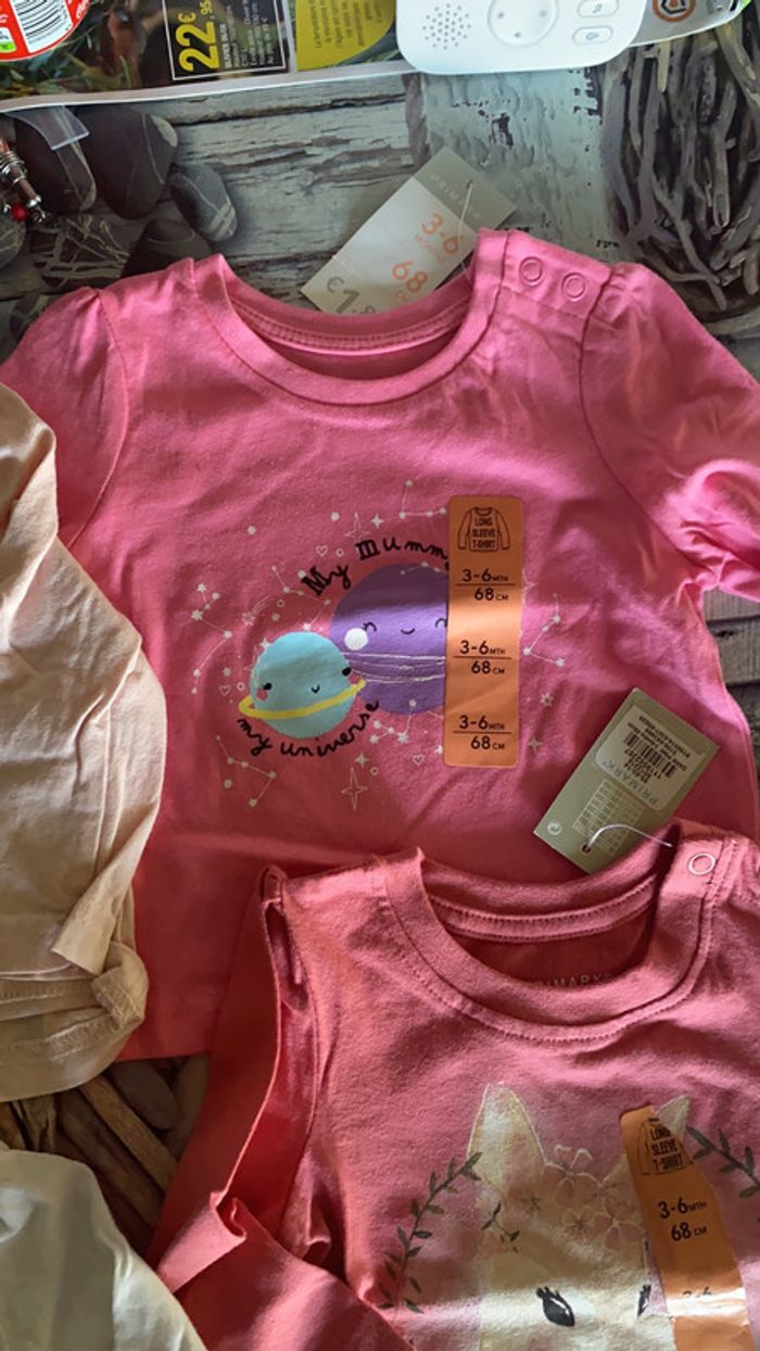 Lot de 5 tee shirt manches longues Primark - photo numéro 2