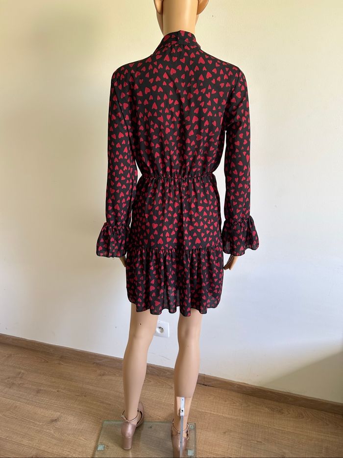 Robe noire et rouge à manches longues LolaLiza taille 36 comme neuve - photo numéro 6