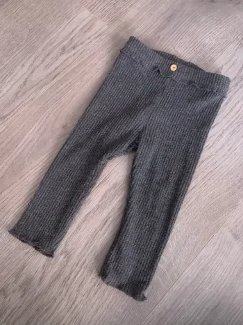 Legging côtelé gris foncé Zara 9-12 mois