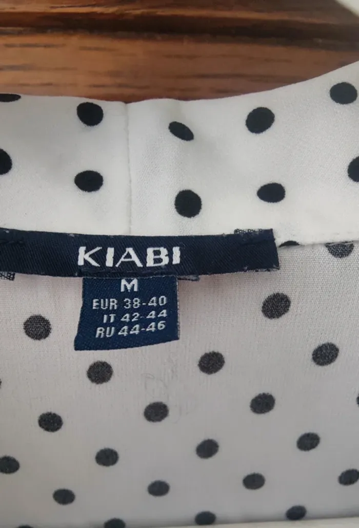 Chemise cache coeur à pois femme taille M - photo numéro 3