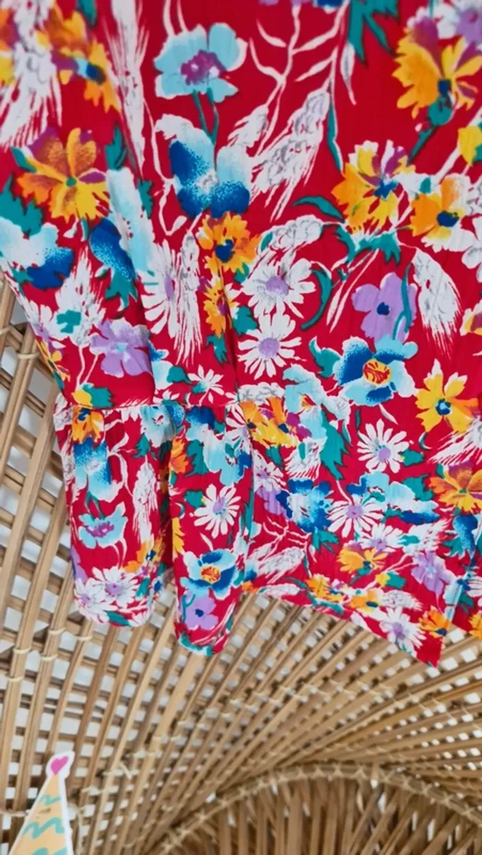 Jolie blouse chemisier vintage a fleur taille 40 - photo numéro 6