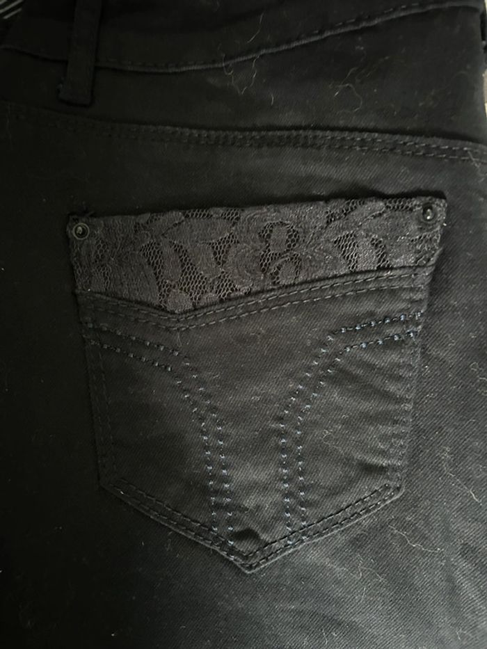 Pantalon noir femme poche dentelle 😍 - photo numéro 3