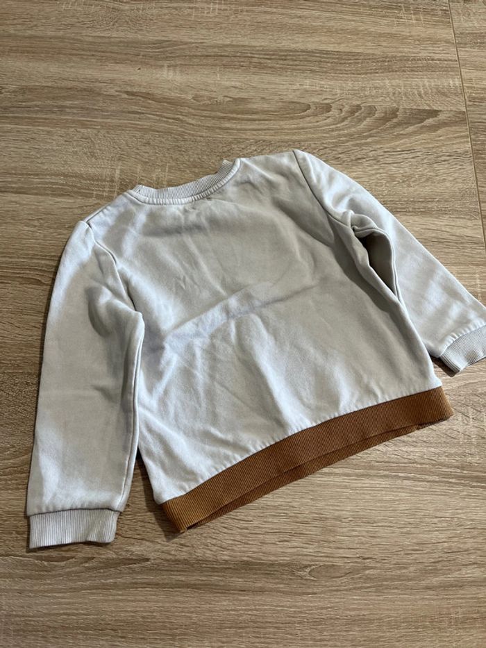 Sweat blanc et beige - photo numéro 2